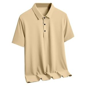 Polos pour hommes Chemise à col en coton doux à manches courtes - Product Image 5