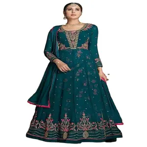 Nuove donne firmate Red SHARARA Dress per abbigliamento etnico con pesante vendita Dupatta per il miglior prezzo all'ingrosso 2023 Wedding Wear India