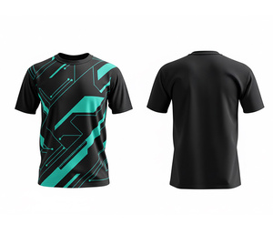 T-shirt personnalisé avec logo par sublimation, t-shirt d'entraînement en polyester durable |   Tailles pour hommes, femmes et jeunes |   Entraînement léger et à séchage rapide - Product Image 4