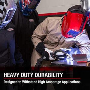 Guantes de soldadura eléctrica profesional MIg, diseño personalizado, cómodos y resistentes al calor, trabajo de soldadura de cuero, venta al por mayor - Product Image 4