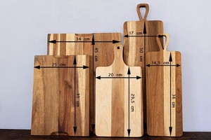 Tabla de Cortar de Madera de Acacia Natural con Asa – 100% Ecológica, Disponible en Dos Tamaños - Product Image 2