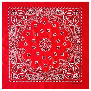 Bandana multifonctionnel pas cher, bandana carré en soie coloré personnalisé, bandana sport classique imprimé, bandana en coton rouge avec logo personnalisé - Product Image 1