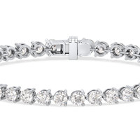 Bracelets tennis REYES en argent sterling 925, moissanite couleur D VVS, plaqués or blanc 14K et rhodium, bijoux fins, très demandés