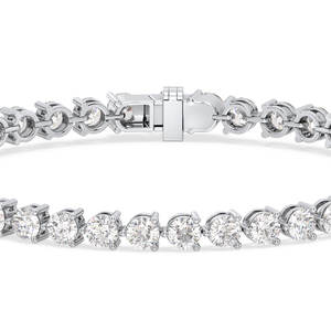 Bracelets tennis REYES en argent sterling 925, moissanite couleur D VVS, plaqués or blanc 14K et rhodium, bijoux fins, très demandés - Product Image 4