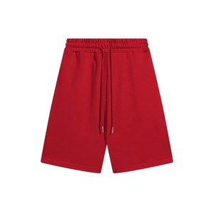 Shorts d'été décontractés pour hommes, respirants, taille élastique, séchage rapide, pour activités sportives en extérieur, logo personnalisé, vente en gros, rouge - Product Image 1