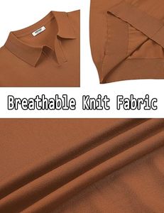 Vêtements de golf OEM en gros, vêtements personnalisés à manches courtes en polyester et coton pour hommes, polo T-shirt - Product Image 5
