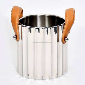 Seau à glace classique en acier inoxydable personnalisé, capacité 3L, motif floral écologique, pour bar et camping - Product Image 2