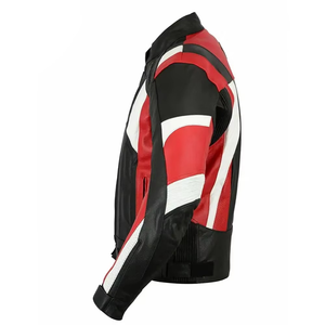 Custom Motorbike <b>Racing</b> <b>Jackets</b> Men's Full Sleeve All Seasons Leather Eco-friendly Anti-UV Breathable 550g Newest Style - Product Image 3