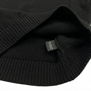 Men's <b>Black</b> <b>Wool</b> Turtleneck <b>Cardigan</b> Full Sleeve 1/4 Zipper Solid Color Anti-Pilling Winter Wear - Product Image 2