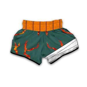 Shorts de Muay Thai personnalisés avec logo brodé en gros - 100% polyester 140g, séchage rapide, unisexe, pour boxe, MMA, kickboxing - Product Image 2