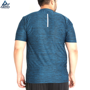 Excellent Fournisseur – Nouveau T-shirt Sportif Homme Bleu à Manches Courtes Col Rond Séchage Rapide Coupe Droite Tricoté Couleur Unie pour le Fitness - Product Image 5
