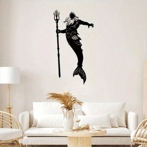 Set di decorazioni murali in metallo a tema sirena e uomo-pesciolino di CIFbuy - Squisita decorazione mitologica oceanica, realizzata a mano, opzioni regalo uniche - Product Image 5