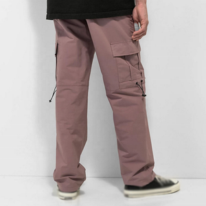 Pantalones Cargo Casuales para Hombre, Corte Holgado, Pierna Ancha, con Cordón Ajustable, Bolsillos Cargo, Estilo Urbano, Pantalones Deportivos de Nailon Técnico - Product Image 5