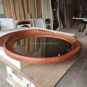 Miroir mural de mariage moderne en résine légère, très demandé, facile à accrocher, surface réfléchissante, ovale, poli miroir, pour comptoirs de cuisine - Product Image 3