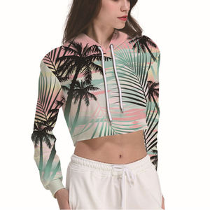 Sweat-shirt court à col roulé pour femme, manches longues, coupe oversize, couleur unie, en mélange de coton tricoté, style streetwear décontracté pour l'automne - Product Image 4