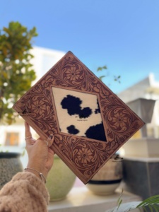 New Arrival Cowhide Hand Tooled Leather Business Portfolio Binder Manufacture Document File <b>Folder</b> With Card Holder - Product Image 4