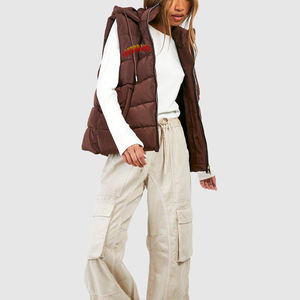 Chaqueta de plumón para mujer, diseño nuevo, con cremallera personalizada, transpirable y cálida. - Product Image 3