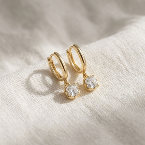 14k gold Hoop <b>Dangle</b> <b>Earrings</b> Cushion Cut <b>diamond</b> Drop <b>Earrings</b> for Women Party Wedding Jewelry - Product Image 4