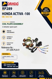 Conjunto de placa de bobina de estator Honda Activa 100M, calidad de exportación, repuestos para motocicletas, India, Orado - Product Image 4