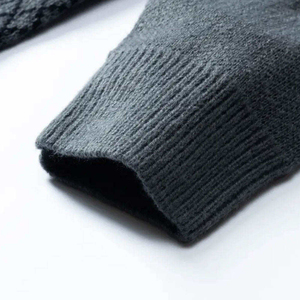 Plus Size Men's Crew Neck Cable Knit <b>Pullover</b> <b>Sweater</b> Thin Solid Color Long Sleeve Casual New Arrival Winter 100% Cotton - Product Image 6