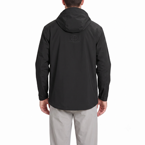Veste d'hiver pour homme Hashbloom International, personnalisée, imperméable, en nylon et coton, avec capuche rembourrée en coton, teinte unie sur le devant - Product Image 2