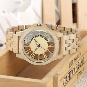 Reloj de Cuarzo de Bambú Ecológico, Diseño Art Deco, Hecho a Mano, Unisex, Estilo Antiguo, Personalizable, en Oferta - Product Image 6
