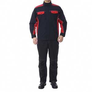 ชุดทำงานอุตสาหกรรม เสื้อแจ็คเก็ตแบบมีแผ่นตัดต่อสีตัดกัน และกางเกงขายาว ชุดยูนิฟอร์มวิศวกรมืออาชีพ อุปกรณ์สำหรับไซต์ก่อสร้าง - Product Image 1