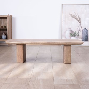 Mesa de centro rectangular Vandana Golden Volume en madera de mango con un diseño limpio y minimalista Orobie - Product Image 4