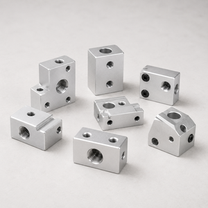 Custom Aluminum CNC Machining Parts Fabrication Services CNC Milling Aluminum CNC Machined <b>Mounting</b> <b>Block</b> - Product Image 3