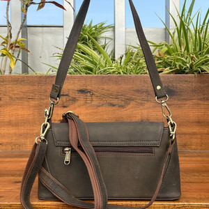 New 2025 Luxury Designer Full Grain Genuine Leather Crossbody Handbag Satchel Bag <b>for</b> Girls Women's Hidden Underarm Shoulder Bag - Product Image 3