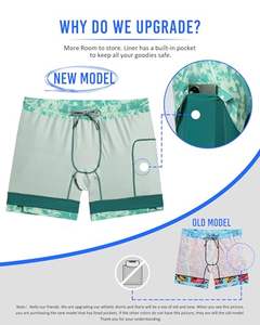 Shorts de sport pour hommes à séchage rapide, très demandés, pour la gym, le fitness, la course à pied, avec taille élastique et couleur unie. - Product Image 2