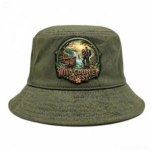 Sombrero de Pescador Premium 100% Algodón con Bordado 3D en Relieve, Unisex, Color Sólido, Uso Casual, Adulto, 56-58CM, Personalizado OEM ODM, MOQ Bajo - Product Image 1