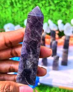 หินไอโอไลต์ธรรมชาติทรงโอเบลิสก์ หินคริสตัลขัดเงา หินบำบัด พลังเรกิ สำหรับการทำสมาธิ แฟชั่นทันสมัย ตกแต่งบ้าน จักระ ขายส่ง - Product Image 3