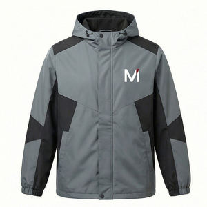 Veste à capuche unisexe imperméable et résistante au vent, coupe ajustée, style streetwear, marque privée - Product Image 1