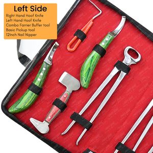 Kit de herramientas para herradores de 8 piezas | Herramientas para el cuidado de las pezuñas de los caballos 13 pulgadas Saddle Horse Clincher, Claw Shoe Hammer, Hoof Loop Knife, Claw Nail Puller - Product Image 4