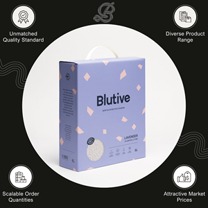 Nueva llegada: Arena aglomerante para gatos Blutive de bentonita natural de alta calidad, sin plástico y reciclable, con aroma a lavanda, 6L, de España. - Product Image 3