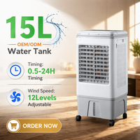 Kipas Pendingin Udara Evaporatif Kapasitas Besar dengan Tangki Air 20L, Remote Control, 12 Kecepatan untuk Penggunaan Komersial