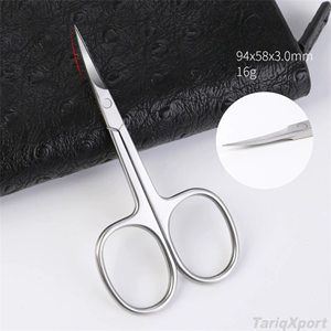Tijeras de Belleza Rectas de Acero Inoxidable de Alta Calidad, Hoja Afilada para el Cuidado de Cejas y Cutículas - Product Image 5