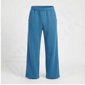 Pantalones de chándal OEM personalizados al por mayor con los últimos diseños en blanco, pantalones holgados de pierna ancha grises para hombre, pantalones para correr para hombre - Product Image 2
