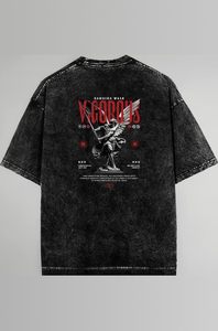 T-shirt vintage de luxe pour femme en coton épais, délavé, imprimé graphique, décontracté - Product Image 2