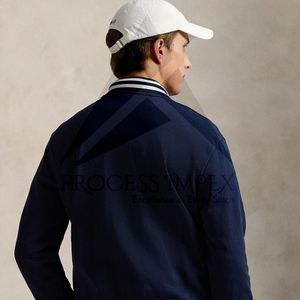 Veste universitaire bleu marine pour homme, couleur unie, col rabattu, fermeture boutonnée, style preppy, vêtement d'automne, coupe classique - Product Image 6