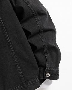<b>Custom</b> <b>Denim</b> <b>Jacket</b> Men Designer Casual Wool Stand Collar Embroidery Single Button Closure OEM Quilted Winter <b>Jacket</b> 2026 - Product Image 6