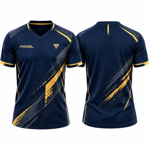 Custom Padel Jersey <b>Men</b> Women Short Summer Quick Dry Breathable Heat-Transfer Printed Shirt Personalized Team Uniform OEM - Product Image 1