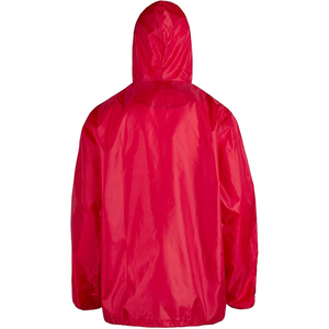 Top Quality <b>Red</b> Hooded <b>Waterproof</b> Rain <b>Jacket</b> Unisex Casual Zipper Closure Lightweight Polyester Spring Wear - Product Image 4