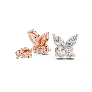 Boucles d'oreilles papillon tendance Desert Dazzle en or 10 carats Design coloré en émail et cristal pour la mode printanière - Product Image 2