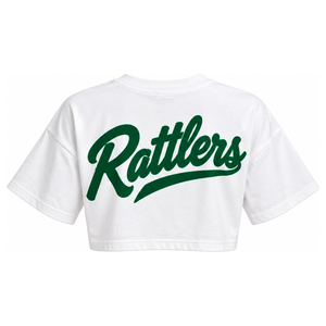 Camiseta Corta Personalizada para Mujer, Universidad Agrónoma y Misionaria de Florida (FAMU), Rattlers, Blanca, Oversize, con Gráfico de Mascota, Venta al Por Mayor, OEM - Product Image 2
