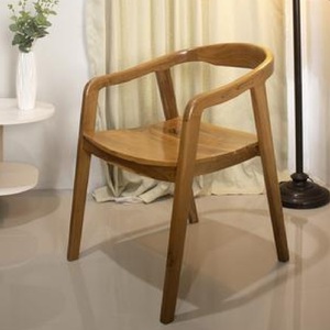 Chaise de café-restaurant USA en teck, fabriquée en Indonésie, meubles en bois massif - Product Image 1