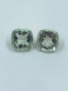 Pierre précieuse en améthyste verte naturelle de qualité supérieure, pierre brute, 21,20 carats, 14 mm, taille coussin, couleur verte, pour la fabrication de bijoux - Product Image 1