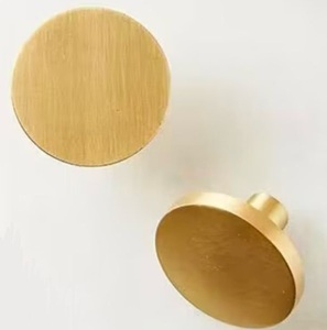 Polished Gold Ball Cabinet Knob with Smooth Spherical Head and Matching Round Base for Luxury Kitchen Cabinets <b>Wardrobes</b> <b>Drawers</b> - Product Image 4