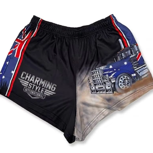Shorts de football, shorts de rugby, broderie personnalisée, logos personnalisés, impression personnalisée, 100% coton, production écologique durable en usine - Product Image 1